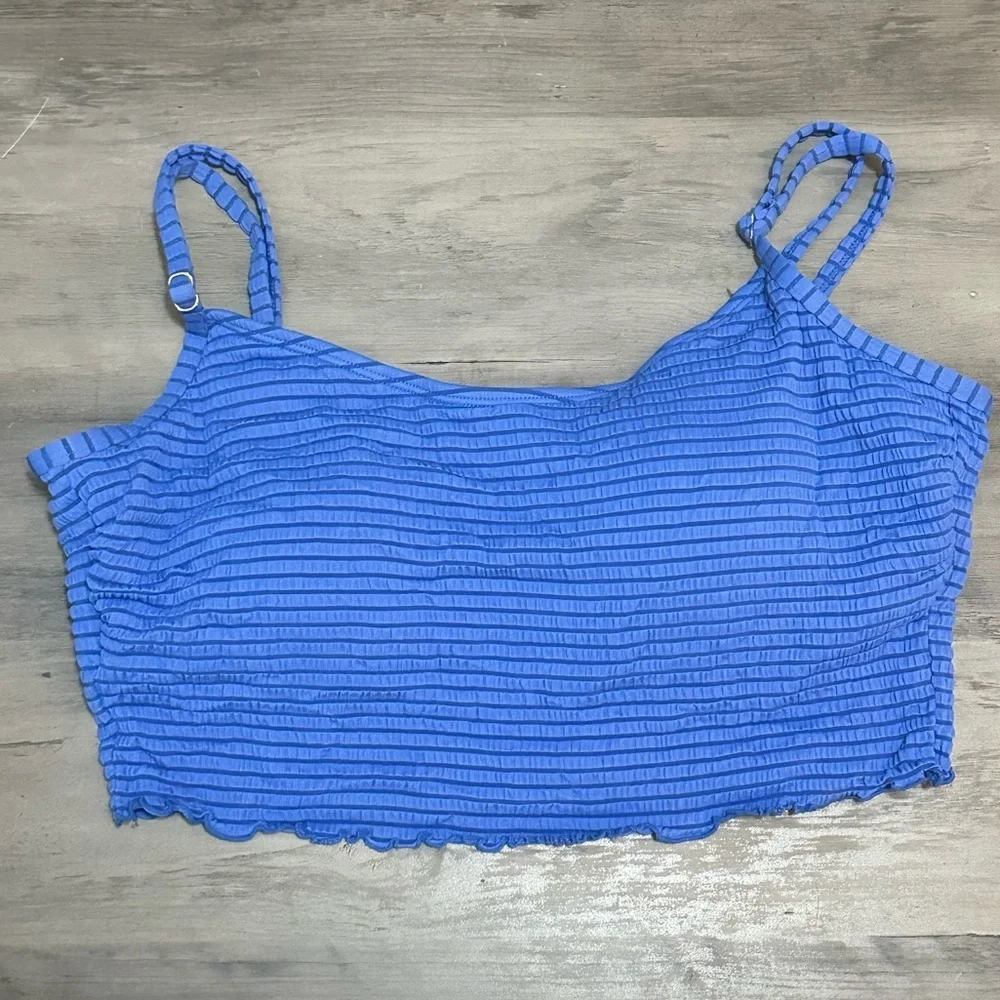 Cabana Crown & Ivy shirred swim top xl